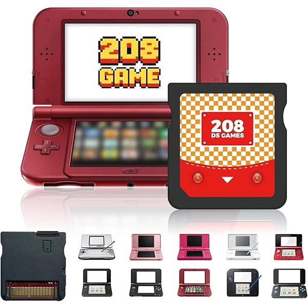 208 in 1 DS Game, Super Combo Game Cartridge Contains 208 3ds